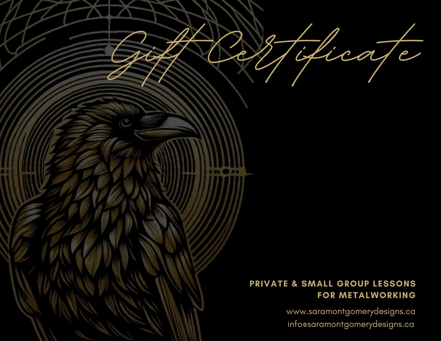 Sara Montgomery Designs PRINTED GIFT CARD for Lessons, Jewellery or Studio Support