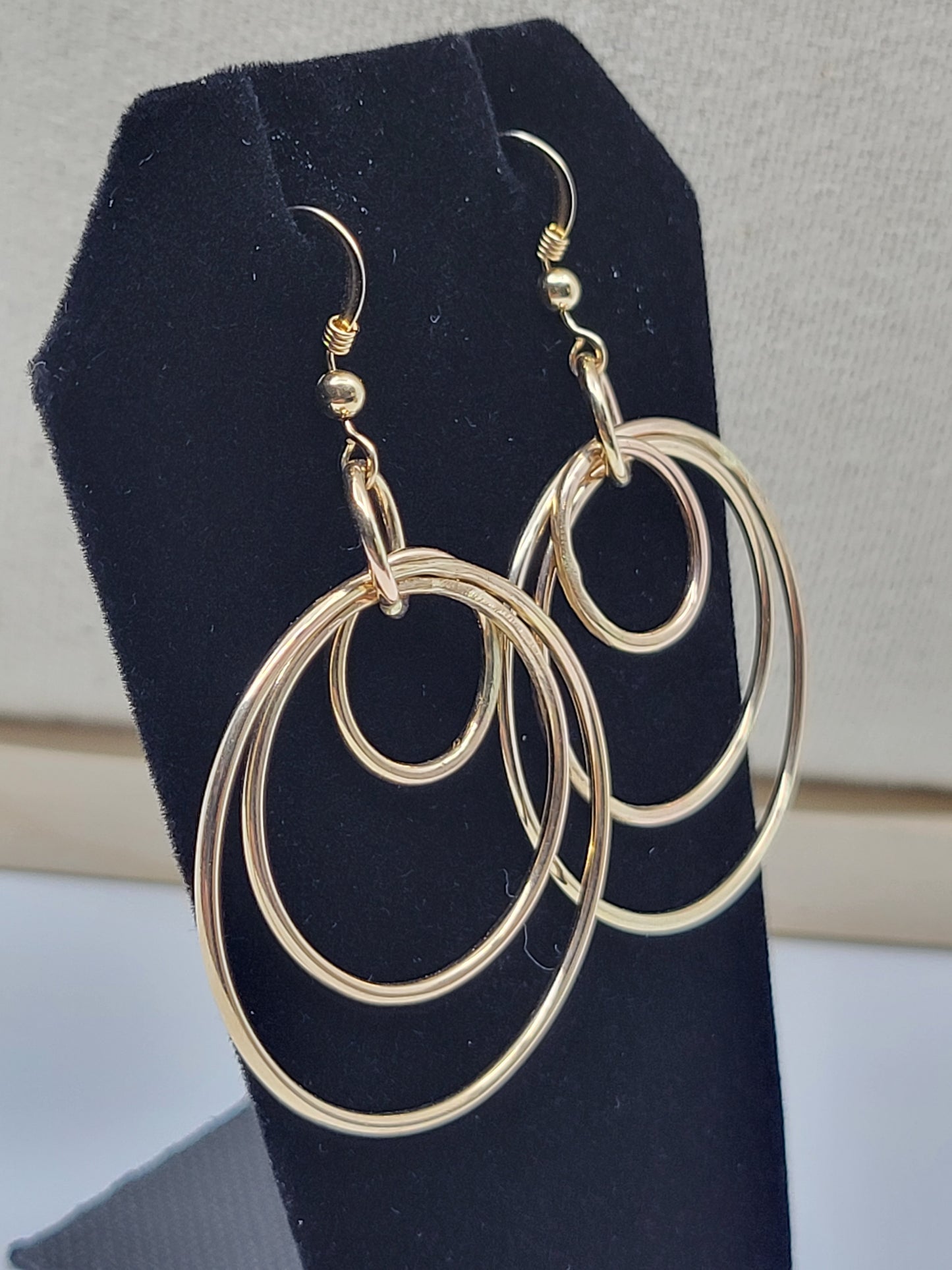 Quadruple Hoop Gold Filled Earrings