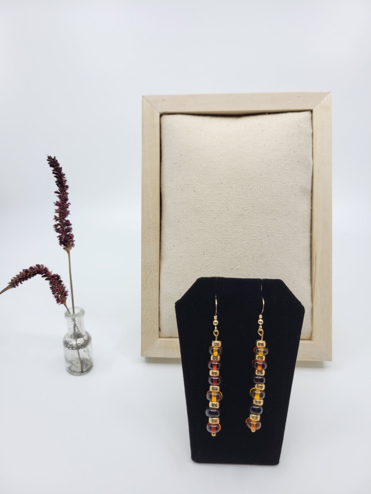 Drop Earrings Baltic Amber beads & Large 14k Gold Filled beads