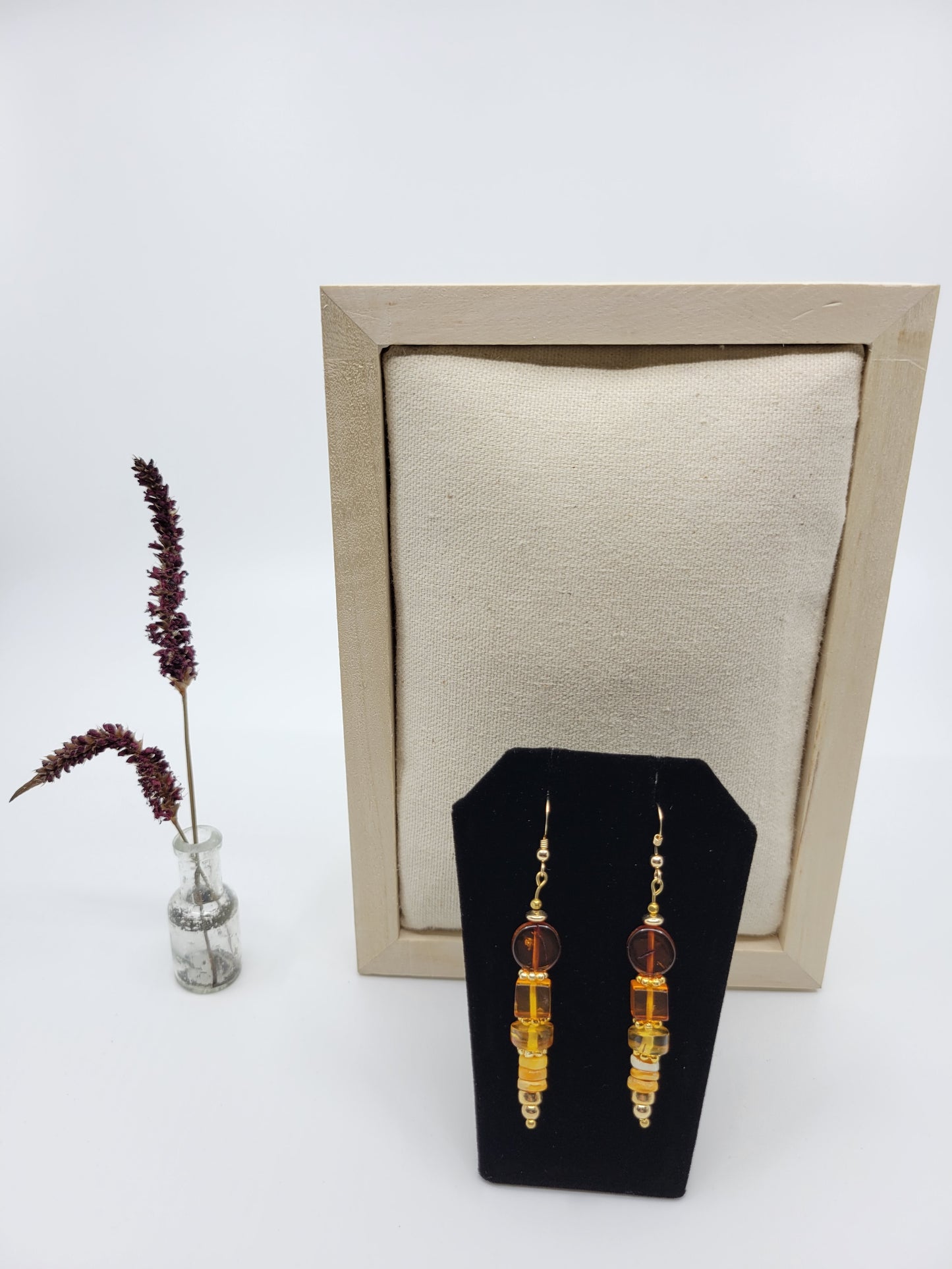 One of a Kind Baltic Amber & 14k Gold Filled Melody Earrings
