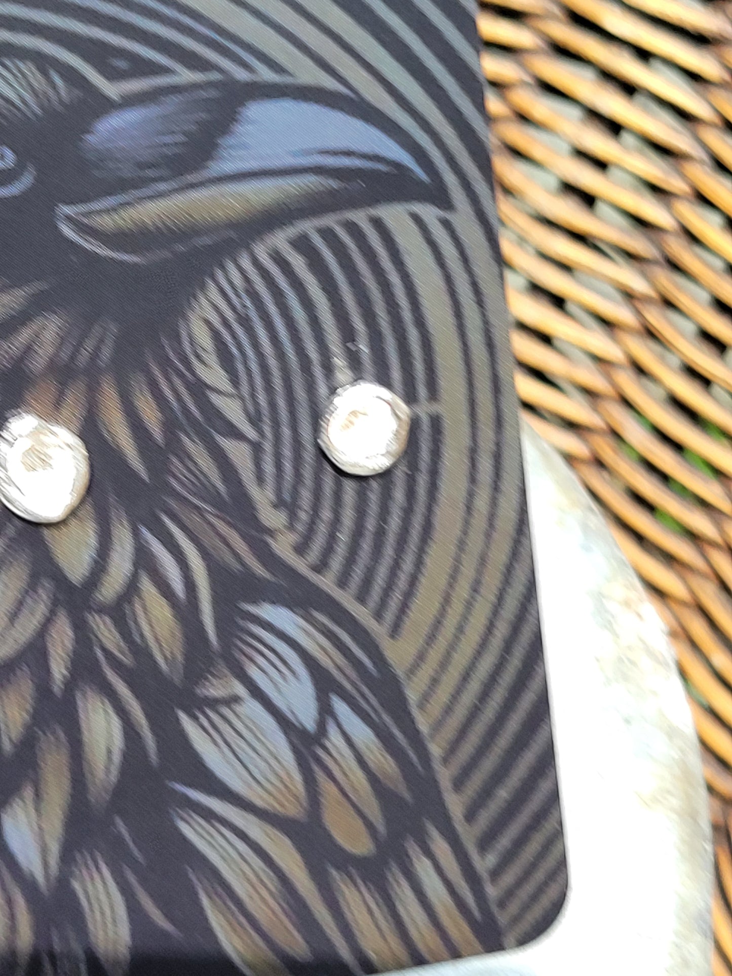 Sterling Silver Molten Puddle Studs