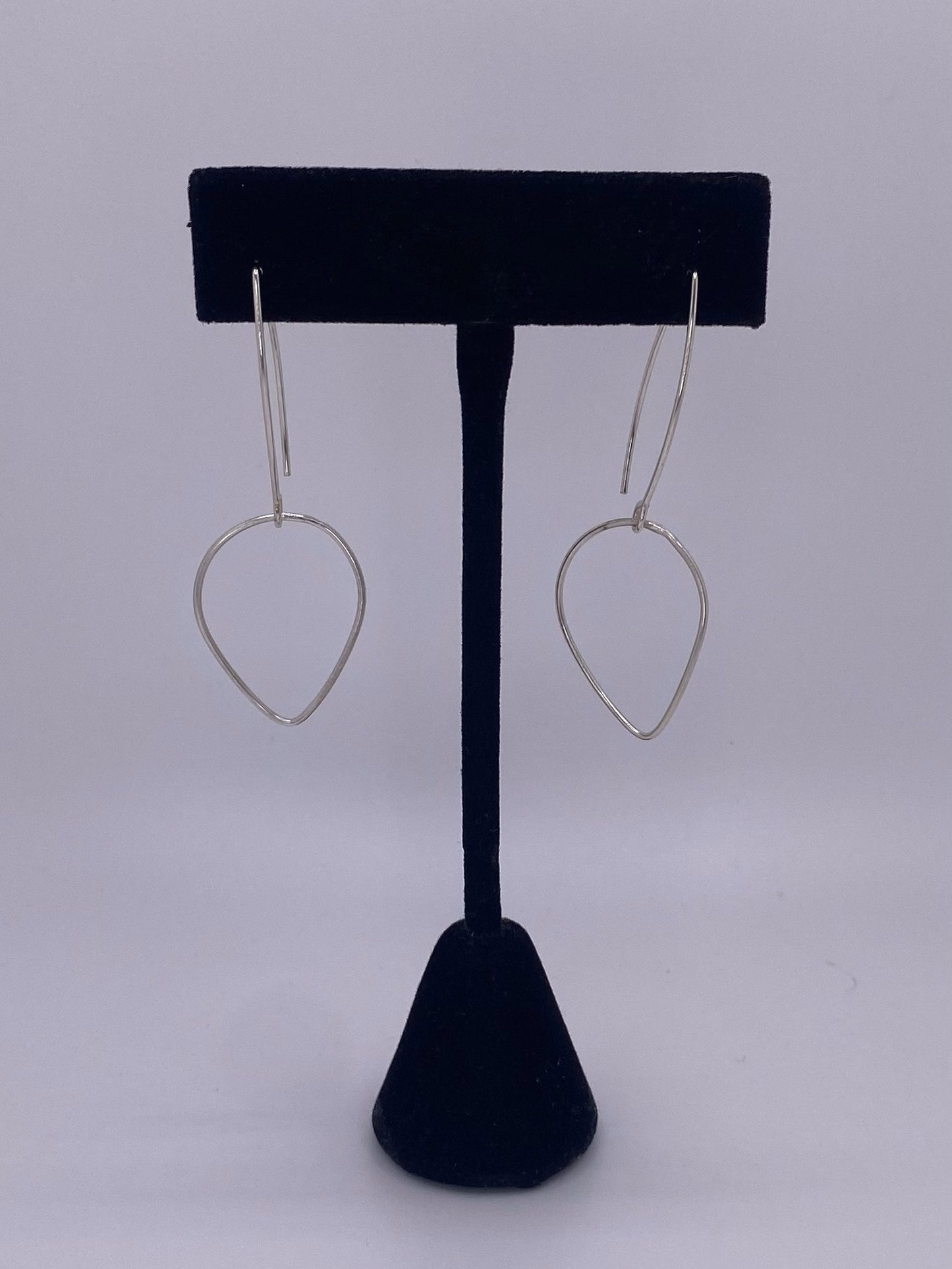 Teardrop Drop handmade Earrings in Sterling Silver